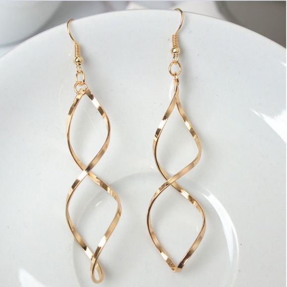 5/$25 GOLD TWISTED DANGLES - Picture 1 of 5